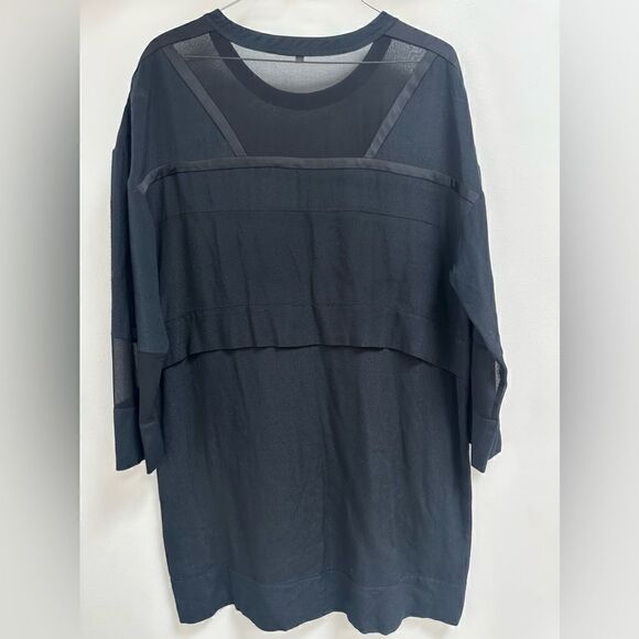 IRO BLACK PEEK A BOO RAYON MINI DRESS 38 - Picture 1 of 6